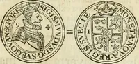 An illustration from Thesaurus nummorum sueo-gothicorum : studio indefesso Eliae Brenneri L. annorum spatio collectus, secundum seriem temporum dispositus, atqve e tenebris, cum commentatione in apricum prolatus ; accessit ejusdem auctoris Libellus de nummophylaciis Sveciae: de scriptoribus rei nummariae svethicae, atque de thesauris, seu variis vetustorum nummorum cumulis, passim per Sveoniam fortuito casu repertis (1731)