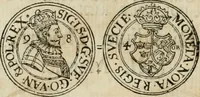 An illustration from Thesaurus nummorum sueo-gothicorum : studio indefesso Eliae Brenneri L. annorum spatio collectus, secundum seriem temporum dispositus, atqve e tenebris, cum commentatione in apricum prolatus ; accessit ejusdem auctoris Libellus de nummophylaciis Sveciae: de scriptoribus rei nummariae svethicae, atque de thesauris, seu variis vetustorum nummorum cumulis, passim per Sveoniam fortuito casu repertis (1731)
