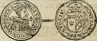 An illustration from Thesaurus nummorum sueo-gothicorum : studio indefesso Eliae Brenneri L. annorum spatio collectus, secundum seriem temporum dispositus, atqve e tenebris, cum commentatione in apricum prolatus ; accessit ejusdem auctoris Libellus de nummophylaciis Sveciae: de scriptoribus rei nummariae svethicae, atque de thesauris, seu variis vetustorum nummorum cumulis, passim per Sveoniam fortuito casu repertis (1731)