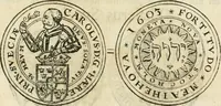 An illustration from Thesaurus nummorum sueo-gothicorum : studio indefesso Eliae Brenneri L. annorum spatio collectus, secundum seriem temporum dispositus, atqve e tenebris, cum commentatione in apricum prolatus ; accessit ejusdem auctoris Libellus de nummophylaciis Sveciae: de scriptoribus rei nummariae svethicae, atque de thesauris, seu variis vetustorum nummorum cumulis, passim per Sveoniam fortuito casu repertis (1731)
