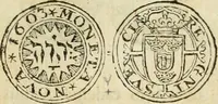 An illustration from Thesaurus nummorum sueo-gothicorum : studio indefesso Eliae Brenneri L. annorum spatio collectus, secundum seriem temporum dispositus, atqve e tenebris, cum commentatione in apricum prolatus ; accessit ejusdem auctoris Libellus de nummophylaciis Sveciae: de scriptoribus rei nummariae svethicae, atque de thesauris, seu variis vetustorum nummorum cumulis, passim per Sveoniam fortuito casu repertis (1731)