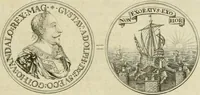 An illustration from Thesaurus nummorum sueo-gothicorum : studio indefesso Eliae Brenneri L. annorum spatio collectus, secundum seriem temporum dispositus, atqve e tenebris, cum commentatione in apricum prolatus ; accessit ejusdem auctoris Libellus de nummophylaciis Sveciae: de scriptoribus rei nummariae svethicae, atque de thesauris, seu variis vetustorum nummorum cumulis, passim per Sveoniam fortuito casu repertis (1731)