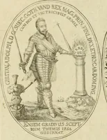 An illustration from Thesaurus nummorum sueo-gothicorum : studio indefesso Eliae Brenneri L. annorum spatio collectus, secundum seriem temporum dispositus, atqve e tenebris, cum commentatione in apricum prolatus ; accessit ejusdem auctoris Libellus de nummophylaciis Sveciae: de scriptoribus rei nummariae svethicae, atque de thesauris, seu variis vetustorum nummorum cumulis, passim per Sveoniam fortuito casu repertis (1731)