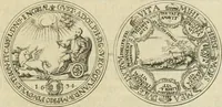 An illustration from Thesaurus nummorum sueo-gothicorum : studio indefesso Eliae Brenneri L. annorum spatio collectus, secundum seriem temporum dispositus, atqve e tenebris, cum commentatione in apricum prolatus ; accessit ejusdem auctoris Libellus de nummophylaciis Sveciae: de scriptoribus rei nummariae svethicae, atque de thesauris, seu variis vetustorum nummorum cumulis, passim per Sveoniam fortuito casu repertis (1731)