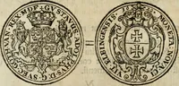 An illustration from Thesaurus nummorum sueo-gothicorum : studio indefesso Eliae Brenneri L. annorum spatio collectus, secundum seriem temporum dispositus, atqve e tenebris, cum commentatione in apricum prolatus ; accessit ejusdem auctoris Libellus de nummophylaciis Sveciae: de scriptoribus rei nummariae svethicae, atque de thesauris, seu variis vetustorum nummorum cumulis, passim per Sveoniam fortuito casu repertis (1731)