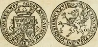 An illustration from Thesaurus nummorum sueo-gothicorum : studio indefesso Eliae Brenneri L. annorum spatio collectus, secundum seriem temporum dispositus, atqve e tenebris, cum commentatione in apricum prolatus ; accessit ejusdem auctoris Libellus de nummophylaciis Sveciae: de scriptoribus rei nummariae svethicae, atque de thesauris, seu variis vetustorum nummorum cumulis, passim per Sveoniam fortuito casu repertis (1731)