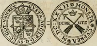 An illustration from Thesaurus nummorum sueo-gothicorum : studio indefesso Eliae Brenneri L. annorum spatio collectus, secundum seriem temporum dispositus, atqve e tenebris, cum commentatione in apricum prolatus ; accessit ejusdem auctoris Libellus de nummophylaciis Sveciae: de scriptoribus rei nummariae svethicae, atque de thesauris, seu variis vetustorum nummorum cumulis, passim per Sveoniam fortuito casu repertis (1731)