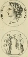 An illustration from Thesaurus nummorum sueo-gothicorum : studio indefesso Eliae Brenneri L. annorum spatio collectus, secundum seriem temporum dispositus, atqve e tenebris, cum commentatione in apricum prolatus ; accessit ejusdem auctoris Libellus de nummophylaciis Sveciae: de scriptoribus rei nummariae svethicae, atque de thesauris, seu variis vetustorum nummorum cumulis, passim per Sveoniam fortuito casu repertis (1731)