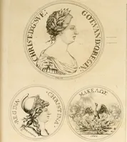 An illustration from Thesaurus nummorum sueo-gothicorum : studio indefesso Eliae Brenneri L. annorum spatio collectus, secundum seriem temporum dispositus, atqve e tenebris, cum commentatione in apricum prolatus ; accessit ejusdem auctoris Libellus de nummophylaciis Sveciae: de scriptoribus rei nummariae svethicae, atque de thesauris, seu variis vetustorum nummorum cumulis, passim per Sveoniam fortuito casu repertis (1731)