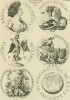 An illustration from Thesaurus nummorum sueo-gothicorum : studio indefesso Eliae Brenneri L. annorum spatio collectus, secundum seriem temporum dispositus, atqve e tenebris, cum commentatione in apricum prolatus ; accessit ejusdem auctoris Libellus de nummophylaciis Sveciae: de scriptoribus rei nummariae svethicae, atque de thesauris, seu variis vetustorum nummorum cumulis, passim per Sveoniam fortuito casu repertis (1731)