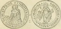 An illustration from Thesaurus nummorum sueo-gothicorum : studio indefesso Eliae Brenneri L. annorum spatio collectus, secundum seriem temporum dispositus, atqve e tenebris, cum commentatione in apricum prolatus ; accessit ejusdem auctoris Libellus de nummophylaciis Sveciae: de scriptoribus rei nummariae svethicae, atque de thesauris, seu variis vetustorum nummorum cumulis, passim per Sveoniam fortuito casu repertis (1731)