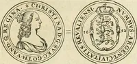 An illustration from Thesaurus nummorum sueo-gothicorum : studio indefesso Eliae Brenneri L. annorum spatio collectus, secundum seriem temporum dispositus, atqve e tenebris, cum commentatione in apricum prolatus ; accessit ejusdem auctoris Libellus de nummophylaciis Sveciae: de scriptoribus rei nummariae svethicae, atque de thesauris, seu variis vetustorum nummorum cumulis, passim per Sveoniam fortuito casu repertis (1731)