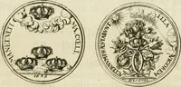 An illustration from Thesaurus nummorum sueo-gothicorum : studio indefesso Eliae Brenneri L. annorum spatio collectus, secundum seriem temporum dispositus, atqve e tenebris, cum commentatione in apricum prolatus ; accessit ejusdem auctoris Libellus de nummophylaciis Sveciae: de scriptoribus rei nummariae svethicae, atque de thesauris, seu variis vetustorum nummorum cumulis, passim per Sveoniam fortuito casu repertis (1731)