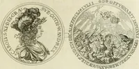 An illustration from Thesaurus nummorum sueo-gothicorum : studio indefesso Eliae Brenneri L. annorum spatio collectus, secundum seriem temporum dispositus, atqve e tenebris, cum commentatione in apricum prolatus ; accessit ejusdem auctoris Libellus de nummophylaciis Sveciae: de scriptoribus rei nummariae svethicae, atque de thesauris, seu variis vetustorum nummorum cumulis, passim per Sveoniam fortuito casu repertis (1731)