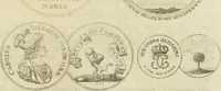 An illustration from Thesaurus nummorum sueo-gothicorum : studio indefesso Eliae Brenneri L. annorum spatio collectus, secundum seriem temporum dispositus, atqve e tenebris, cum commentatione in apricum prolatus ; accessit ejusdem auctoris Libellus de nummophylaciis Sveciae: de scriptoribus rei nummariae svethicae, atque de thesauris, seu variis vetustorum nummorum cumulis, passim per Sveoniam fortuito casu repertis (1731)