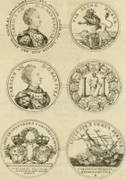 An illustration from Thesaurus nummorum sueo-gothicorum : studio indefesso Eliae Brenneri L. annorum spatio collectus, secundum seriem temporum dispositus, atqve e tenebris, cum commentatione in apricum prolatus ; accessit ejusdem auctoris Libellus de nummophylaciis Sveciae: de scriptoribus rei nummariae svethicae, atque de thesauris, seu variis vetustorum nummorum cumulis, passim per Sveoniam fortuito casu repertis (1731)