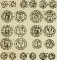 An illustration from Thesaurus nummorum sueo-gothicorum : studio indefesso Eliae Brenneri L. annorum spatio collectus, secundum seriem temporum dispositus, atqve e tenebris, cum commentatione in apricum prolatus ; accessit ejusdem auctoris Libellus de nummophylaciis Sveciae: de scriptoribus rei nummariae svethicae, atque de thesauris, seu variis vetustorum nummorum cumulis, passim per Sveoniam fortuito casu repertis (1731)