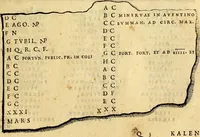 An illustration from Thesaurus rei antiquariae huberrimus ex antiquis tam numismatum quam marmorum inscriptionibus pari diligentia qua fide conquisitus, et in locos communes distributus .. (1579)