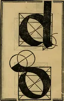 An illustration from Thesavro de scrittori : opera artificiosa, laquale con grandissima arte, si per pratica come per geometria, insegna a scriuere diuerse sorte littere, cioe cancellerescha, merchantescha, formata, cursiua, antiqua, moderna et bastarda, de piu sorte : cum uiarij e bellissimi exempli & altre sorte littere de uarie lingue, cioe grecha, hebraicha, caldea & arabicha : tutte extratte da diuersi et probatissimi auttori, & massimamente da lo praeclarissimo Sigismvndo Fanto, nobile ferrarese, mathematico et architettore eruditissimo, dele mesure e ragione de littere primo inuentore (1532)