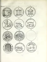 An illustration from Thesavrvs selectorvm nvmismatvm antiqvorvm : quo, praeter imagines & seriem imperatorum Romanorum à C. IVL. Caesare ad Constantinvm Magnum usque, quicquid fere monumentorum ex Romana antiquitate in nummis veteribus restat, reconditum est : cum singulorum succincta descriptione & accurata enarratione (1677)