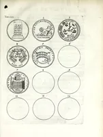 An illustration from Thesavrvs selectorvm nvmismatvm antiqvorvm : quo, praeter imagines & seriem imperatorum Romanorum à C. IVL. Caesare ad Constantinvm Magnum usque, quicquid fere monumentorum ex Romana antiquitate in nummis veteribus restat, reconditum est : cum singulorum succincta descriptione & accurata enarratione (1677)