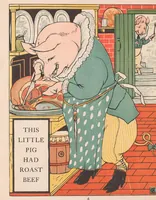 An illustration from This little pig, his picture book : containing, This little pig, The fairy ship, King Luckieboy (1895)