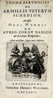 An illustration from Thomae Bartholini De armillis veterum schedion ; accessit Olai Wormii De aureo cornu Danico ad Licetum responsio (1676)