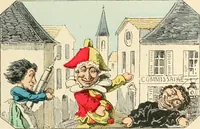 An illustration from Théâtre des marionnettes; texte et composition des dessins (1880)