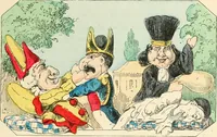An illustration from Théâtre des marionnettes; texte et composition des dessins (1880)