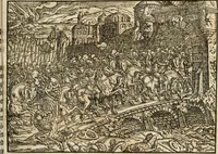 Picture 67 of 297 from Thurnier Buch : von Anfang, Vrsachen, Vrsprung vnd Herkommen der Thurnier im Heyligen Römischen Reich Teutscher Nation, wie viel offentlicher Landthurnier von Keyser Heinrich dem Ersten dieses Namens an biss auff den jetztregierenden Keyser Maximilian den Andern ... vnd in welchen Stetten die alle gehalten ... Alles jetzunder von neuwem zusammen getragen, mit schönen neuwen Figuren, sonderlich auch der adelischen Wappen, auffs schönest zugericht .. (1566), leaf 104