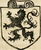 An illustration from Thurnier Buch : von Anfang, Vrsachen, Vrsprung vnd Herkommen der Thurnier im Heyligen Römischen Reich Teutscher Nation, wie viel offentlicher Landthurnier von Keyser Heinrich dem Ersten dieses Namens an biss auff den jetztregierenden Keyser Maximilian den Andern ... vnd in welchen Stetten die alle gehalten ... Alles jetzunder von neuwem zusammen getragen, mit schönen neuwen Figuren, sonderlich auch der adelischen Wappen, auffs schönest zugericht .. (1566)