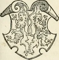 An illustration from Thurnier Buch : von Anfang, Vrsachen, Vrsprung vnd Herkommen der Thurnier im Heyligen Römischen Reich Teutscher Nation, wie viel offentlicher Landthurnier von Keyser Heinrich dem Ersten dieses Namens an biss auff den jetztregierenden Keyser Maximilian den Andern ... vnd in welchen Stetten die alle gehalten ... Alles jetzunder von neuwem zusammen getragen, mit schönen neuwen Figuren, sonderlich auch der adelischen Wappen, auffs schönest zugericht .. (1566)