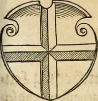 An illustration from Thurnier Buch : von Anfang, Vrsachen, Vrsprung vnd Herkommen der Thurnier im Heyligen Römischen Reich Teutscher Nation, wie viel offentlicher Landthurnier von Keyser Heinrich dem Ersten dieses Namens an biss auff den jetztregierenden Keyser Maximilian den Andern ... vnd in welchen Stetten die alle gehalten ... Alles jetzunder von neuwem zusammen getragen, mit schönen neuwen Figuren, sonderlich auch der adelischen Wappen, auffs schönest zugericht .. (1566)