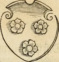 An illustration from Thurnier Buch : von Anfang, Vrsachen, Vrsprung vnd Herkommen der Thurnier im Heyligen Römischen Reich Teutscher Nation, wie viel offentlicher Landthurnier von Keyser Heinrich dem Ersten dieses Namens an biss auff den jetztregierenden Keyser Maximilian den Andern ... vnd in welchen Stetten die alle gehalten ... Alles jetzunder von neuwem zusammen getragen, mit schönen neuwen Figuren, sonderlich auch der adelischen Wappen, auffs schönest zugericht .. (1566)