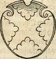 An illustration from Thurnier Buch : von Anfang, Vrsachen, Vrsprung vnd Herkommen der Thurnier im Heyligen Römischen Reich Teutscher Nation, wie viel offentlicher Landthurnier von Keyser Heinrich dem Ersten dieses Namens an biss auff den jetztregierenden Keyser Maximilian den Andern ... vnd in welchen Stetten die alle gehalten ... Alles jetzunder von neuwem zusammen getragen, mit schönen neuwen Figuren, sonderlich auch der adelischen Wappen, auffs schönest zugericht .. (1566)