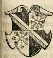 An illustration from Thurnier Buch : von Anfang, Vrsachen, Vrsprung vnd Herkommen der Thurnier im Heyligen Römischen Reich Teutscher Nation, wie viel offentlicher Landthurnier von Keyser Heinrich dem Ersten dieses Namens an biss auff den jetztregierenden Keyser Maximilian den Andern ... vnd in welchen Stetten die alle gehalten ... Alles jetzunder von neuwem zusammen getragen, mit schönen neuwen Figuren, sonderlich auch der adelischen Wappen, auffs schönest zugericht .. (1566)