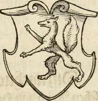 An illustration from Thurnier Buch : von Anfang, Vrsachen, Vrsprung vnd Herkommen der Thurnier im Heyligen Römischen Reich Teutscher Nation, wie viel offentlicher Landthurnier von Keyser Heinrich dem Ersten dieses Namens an biss auff den jetztregierenden Keyser Maximilian den Andern ... vnd in welchen Stetten die alle gehalten ... Alles jetzunder von neuwem zusammen getragen, mit schönen neuwen Figuren, sonderlich auch der adelischen Wappen, auffs schönest zugericht .. (1566)