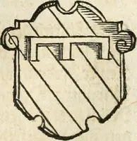 An illustration from Thurnier Buch : von Anfang, Vrsachen, Vrsprung vnd Herkommen der Thurnier im Heyligen Römischen Reich Teutscher Nation, wie viel offentlicher Landthurnier von Keyser Heinrich dem Ersten dieses Namens an biss auff den jetztregierenden Keyser Maximilian den Andern ... vnd in welchen Stetten die alle gehalten ... Alles jetzunder von neuwem zusammen getragen, mit schönen neuwen Figuren, sonderlich auch der adelischen Wappen, auffs schönest zugericht .. (1566)