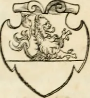 An illustration from Thurnier Buch : von Anfang, Vrsachen, Vrsprung vnd Herkommen der Thurnier im Heyligen Römischen Reich Teutscher Nation, wie viel offentlicher Landthurnier von Keyser Heinrich dem Ersten dieses Namens an biss auff den jetztregierenden Keyser Maximilian den Andern ... vnd in welchen Stetten die alle gehalten ... Alles jetzunder von neuwem zusammen getragen, mit schönen neuwen Figuren, sonderlich auch der adelischen Wappen, auffs schönest zugericht .. (1566)