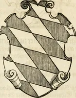 An illustration from Thurnier Buch : von Anfang, Vrsachen, Vrsprung vnd Herkommen der Thurnier im Heyligen Römischen Reich Teutscher Nation, wie viel offentlicher Landthurnier von Keyser Heinrich dem Ersten dieses Namens an biss auff den jetztregierenden Keyser Maximilian den Andern ... vnd in welchen Stetten die alle gehalten ... Alles jetzunder von neuwem zusammen getragen, mit schönen neuwen Figuren, sonderlich auch der adelischen Wappen, auffs schönest zugericht .. (1566)