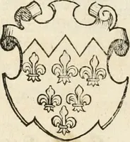 An illustration from Thurnier Buch : von Anfang, Vrsachen, Vrsprung vnd Herkommen der Thurnier im Heyligen Römischen Reich Teutscher Nation, wie viel offentlicher Landthurnier von Keyser Heinrich dem Ersten dieses Namens an biss auff den jetztregierenden Keyser Maximilian den Andern ... vnd in welchen Stetten die alle gehalten ... Alles jetzunder von neuwem zusammen getragen, mit schönen neuwen Figuren, sonderlich auch der adelischen Wappen, auffs schönest zugericht .. (1566)