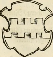 An illustration from Thurnier Buch : von Anfang, Vrsachen, Vrsprung vnd Herkommen der Thurnier im Heyligen Römischen Reich Teutscher Nation, wie viel offentlicher Landthurnier von Keyser Heinrich dem Ersten dieses Namens an biss auff den jetztregierenden Keyser Maximilian den Andern ... vnd in welchen Stetten die alle gehalten ... Alles jetzunder von neuwem zusammen getragen, mit schönen neuwen Figuren, sonderlich auch der adelischen Wappen, auffs schönest zugericht .. (1566)