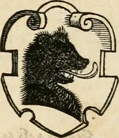 An illustration from Thurnier Buch : von Anfang, Vrsachen, Vrsprung vnd Herkommen der Thurnier im Heyligen Römischen Reich Teutscher Nation, wie viel offentlicher Landthurnier von Keyser Heinrich dem Ersten dieses Namens an biss auff den jetztregierenden Keyser Maximilian den Andern ... vnd in welchen Stetten die alle gehalten ... Alles jetzunder von neuwem zusammen getragen, mit schönen neuwen Figuren, sonderlich auch der adelischen Wappen, auffs schönest zugericht .. (1566)