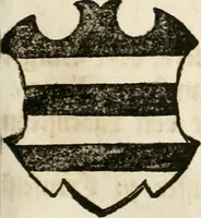 An illustration from Thurnier Buch : von Anfang, Vrsachen, Vrsprung vnd Herkommen der Thurnier im Heyligen Römischen Reich Teutscher Nation, wie viel offentlicher Landthurnier von Keyser Heinrich dem Ersten dieses Namens an biss auff den jetztregierenden Keyser Maximilian den Andern ... vnd in welchen Stetten die alle gehalten ... Alles jetzunder von neuwem zusammen getragen, mit schönen neuwen Figuren, sonderlich auch der adelischen Wappen, auffs schönest zugericht .. (1566)