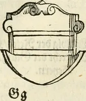 An illustration from Thurnier Buch : von Anfang, Vrsachen, Vrsprung vnd Herkommen der Thurnier im Heyligen Römischen Reich Teutscher Nation, wie viel offentlicher Landthurnier von Keyser Heinrich dem Ersten dieses Namens an biss auff den jetztregierenden Keyser Maximilian den Andern ... vnd in welchen Stetten die alle gehalten ... Alles jetzunder von neuwem zusammen getragen, mit schönen neuwen Figuren, sonderlich auch der adelischen Wappen, auffs schönest zugericht .. (1566)