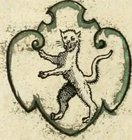 An illustration from Thurnier Buch : von Anfang, Vrsachen, Vrsprung vnd Herkommen der Thurnier im Heyligen Römischen Reich Teutscher Nation, wie viel offentlicher Landthurnier von Keyser Heinrich dem Ersten dieses Namens an biss auff den jetztregierenden Keyser Maximilian den Andern ... vnd in welchen Stetten die alle gehalten ... Alles jetzunder von neuwem zusammen getragen, mit schönen neuwen Figuren, sonderlich auch der adelischen Wappen, auffs schönest zugericht .. (1566)