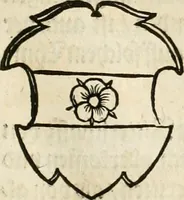 An illustration from Thurnier Buch : von Anfang, Vrsachen, Vrsprung vnd Herkommen der Thurnier im Heyligen Römischen Reich Teutscher Nation, wie viel offentlicher Landthurnier von Keyser Heinrich dem Ersten dieses Namens an biss auff den jetztregierenden Keyser Maximilian den Andern ... vnd in welchen Stetten die alle gehalten ... Alles jetzunder von neuwem zusammen getragen, mit schönen neuwen Figuren, sonderlich auch der adelischen Wappen, auffs schönest zugericht .. (1566)