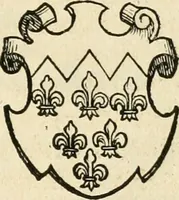 An illustration from Thurnier Buch : von Anfang, Vrsachen, Vrsprung vnd Herkommen der Thurnier im Heyligen Römischen Reich Teutscher Nation, wie viel offentlicher Landthurnier von Keyser Heinrich dem Ersten dieses Namens an biss auff den jetztregierenden Keyser Maximilian den Andern ... vnd in welchen Stetten die alle gehalten ... Alles jetzunder von neuwem zusammen getragen, mit schönen neuwen Figuren, sonderlich auch der adelischen Wappen, auffs schönest zugericht .. (1566)