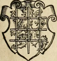 An illustration from Thurnier Buch : von Anfang, Vrsachen, Vrsprung vnd Herkommen der Thurnier im Heyligen Römischen Reich Teutscher Nation, wie viel offentlicher Landthurnier von Keyser Heinrich dem Ersten dieses Namens an biss auff den jetztregierenden Keyser Maximilian den Andern ... vnd in welchen Stetten die alle gehalten ... Alles jetzunder von neuwem zusammen getragen, mit schönen neuwen Figuren, sonderlich auch der adelischen Wappen, auffs schönest zugericht .. (1566)