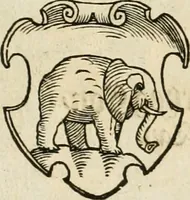 An illustration from Thurnier Buch : von Anfang, Vrsachen, Vrsprung vnd Herkommen der Thurnier im Heyligen Römischen Reich Teutscher Nation, wie viel offentlicher Landthurnier von Keyser Heinrich dem Ersten dieses Namens an biss auff den jetztregierenden Keyser Maximilian den Andern ... vnd in welchen Stetten die alle gehalten ... Alles jetzunder von neuwem zusammen getragen, mit schönen neuwen Figuren, sonderlich auch der adelischen Wappen, auffs schönest zugericht .. (1566)